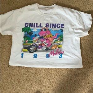 chill since 1993 cropped shirt